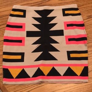 Rachel Roy Aztec Skirt- Barley Worn!